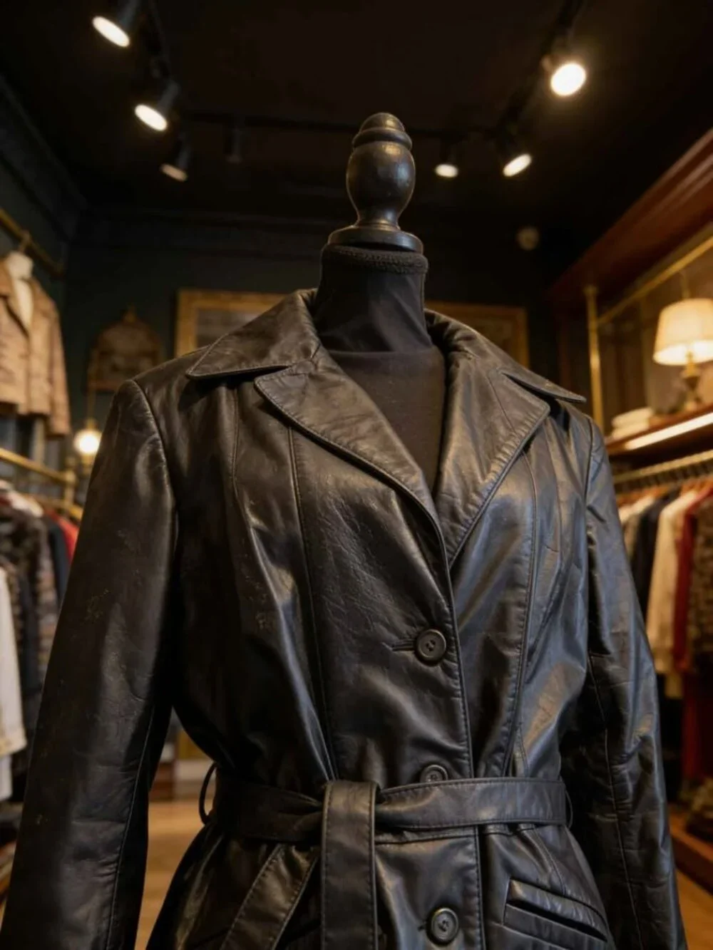 Gorgeous Stylish Leather Coat for Women y2k 90's - Picture 2 of 3